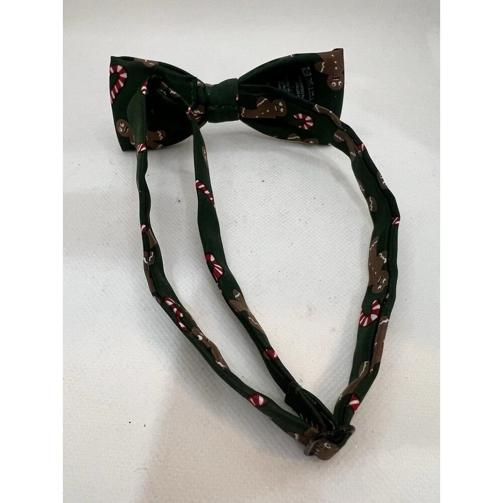 H&M Kids Boys Bow Tie Adjustable Strap Elastic bowtie christmas holiday green